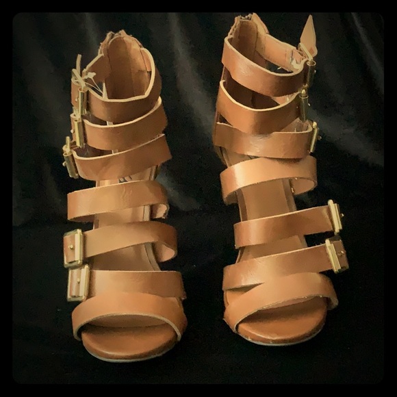 Sapphire Buckle Heels - Picture 1 of 4